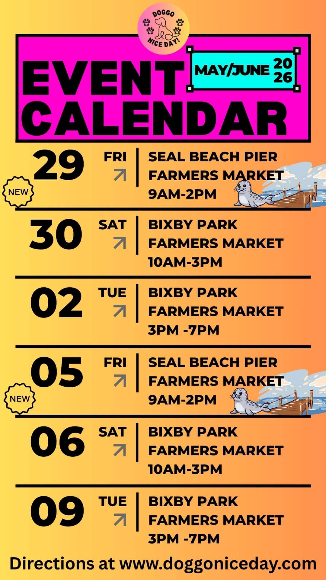 Early June calendar 2026